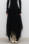 Marc Le Bihan lace embroidered skirt 2596 series plant dyeing France MLB-2596-HEILS black lace embroidery